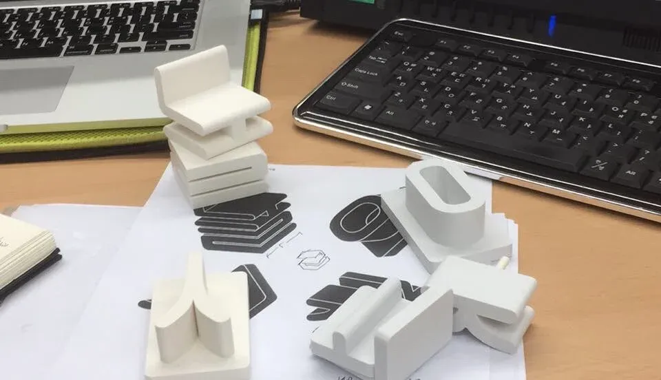 3D Printed letters using FDM 3D printer with PLA material